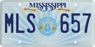 MS license plate MLS657