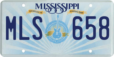 MS license plate MLS658