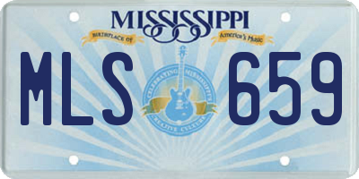 MS license plate MLS659