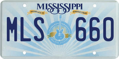 MS license plate MLS660