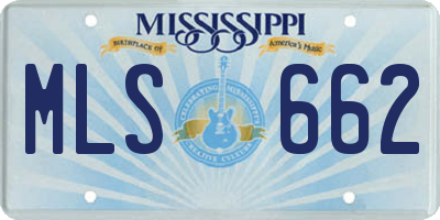 MS license plate MLS662