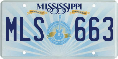 MS license plate MLS663
