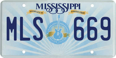 MS license plate MLS669