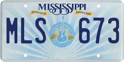 MS license plate MLS673