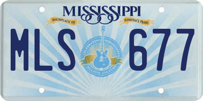 MS license plate MLS677
