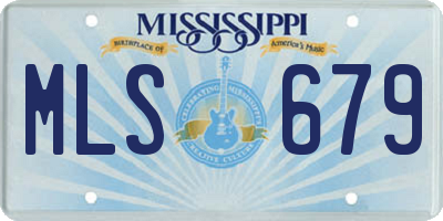 MS license plate MLS679