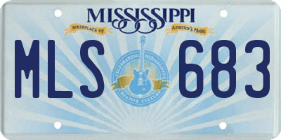MS license plate MLS683