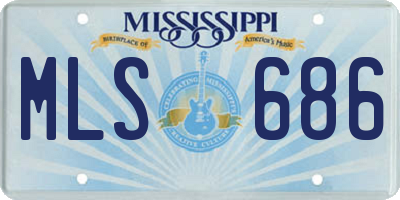 MS license plate MLS686