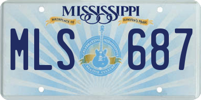 MS license plate MLS687