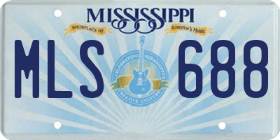 MS license plate MLS688