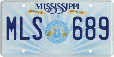 MS license plate MLS689