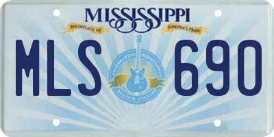 MS license plate MLS690