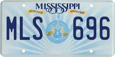 MS license plate MLS696