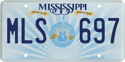 MS license plate MLS697