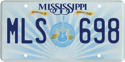 MS license plate MLS698