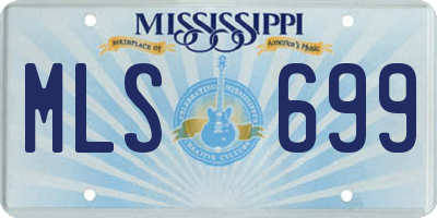 MS license plate MLS699
