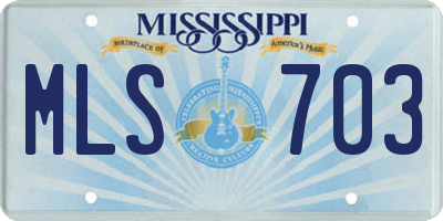 MS license plate MLS703
