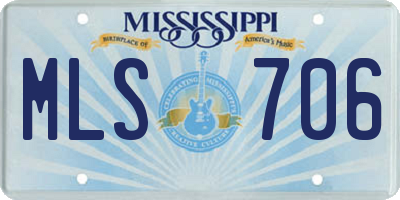 MS license plate MLS706