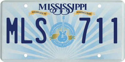 MS license plate MLS711