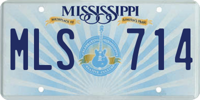 MS license plate MLS714