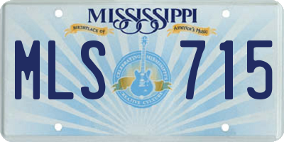 MS license plate MLS715