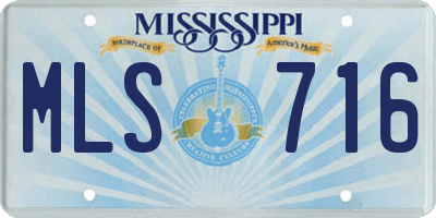 MS license plate MLS716