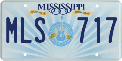 MS license plate MLS717