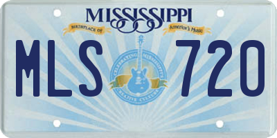 MS license plate MLS720