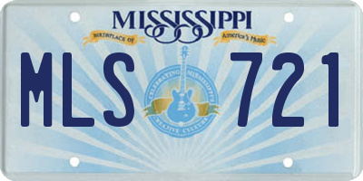 MS license plate MLS721
