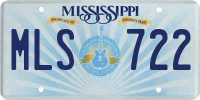 MS license plate MLS722