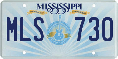 MS license plate MLS730