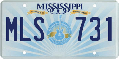 MS license plate MLS731