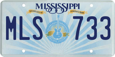 MS license plate MLS733