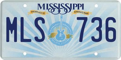 MS license plate MLS736