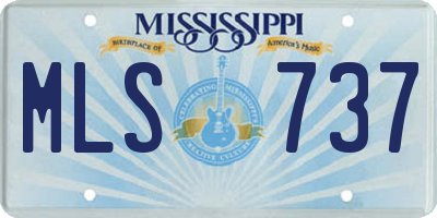 MS license plate MLS737