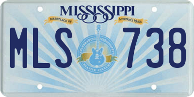 MS license plate MLS738