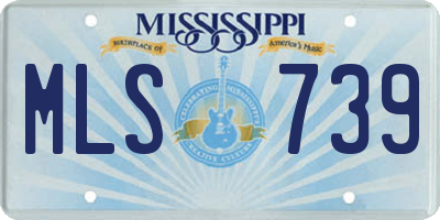 MS license plate MLS739