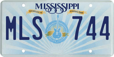 MS license plate MLS744