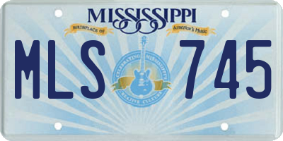 MS license plate MLS745