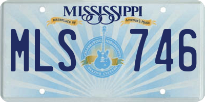 MS license plate MLS746