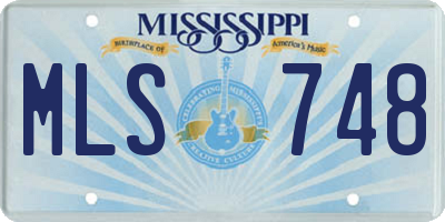 MS license plate MLS748