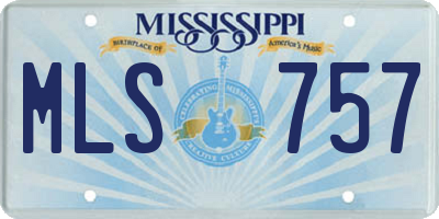 MS license plate MLS757