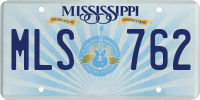 MS license plate MLS762