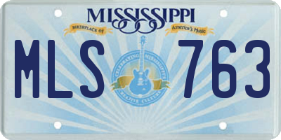 MS license plate MLS763