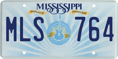 MS license plate MLS764