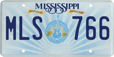 MS license plate MLS766