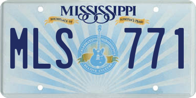 MS license plate MLS771