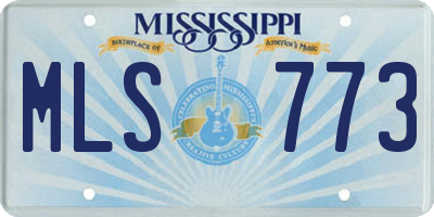 MS license plate MLS773
