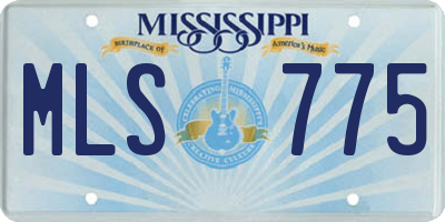 MS license plate MLS775