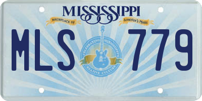MS license plate MLS779